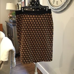 Brown polka dot skirt